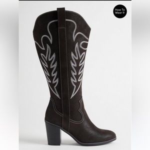 TORRID western wide calf boots